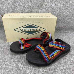 ✅Kids/Youth Size 2 Merrell Katmandu II Sandals Adjustable Rainbow Straps Hiking